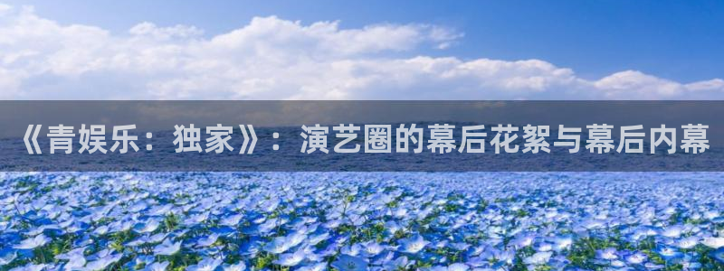 奇亿娱乐手机app下载：《青娱乐：独家》：演艺圈的幕后花絮与幕后内幕
